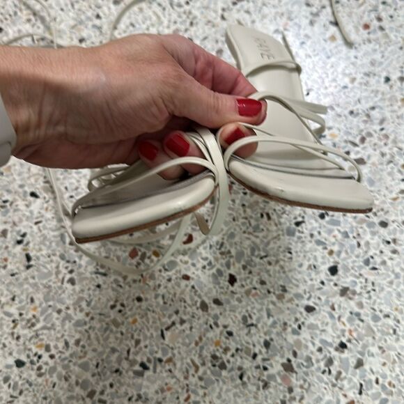 RAYE Sookie bone white ivory wrap sandal heel 8.5 Revolve - Picture 9 of 10